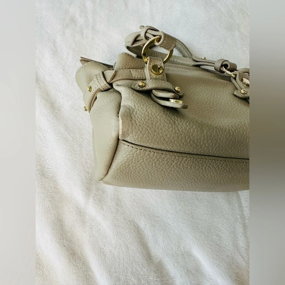 Samantha Thavasa Taupe Mini Satchel Handbag